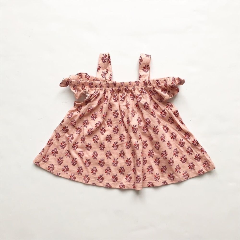 Old Navy cold shoulder floral print top EUC 18-24m